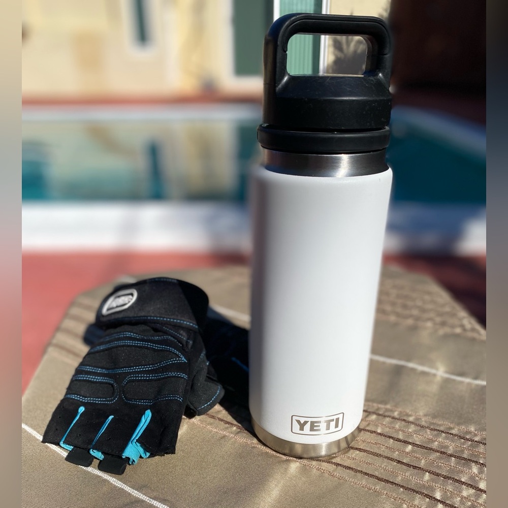 YETI White Stainless Steel Water Bottle